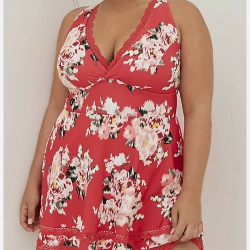 Torrid floral Swim dress